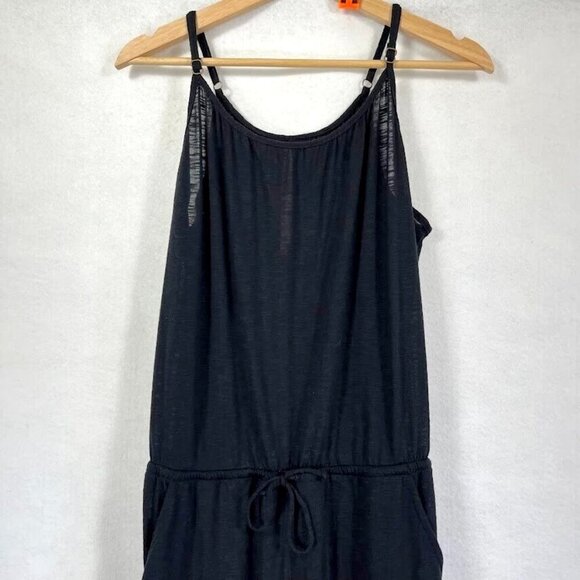 Becca Sleeveless Jumpsuit Boho Slub Knit Scoop Neck Sexy Pockets Swim Cover M - Picture 3 of 8